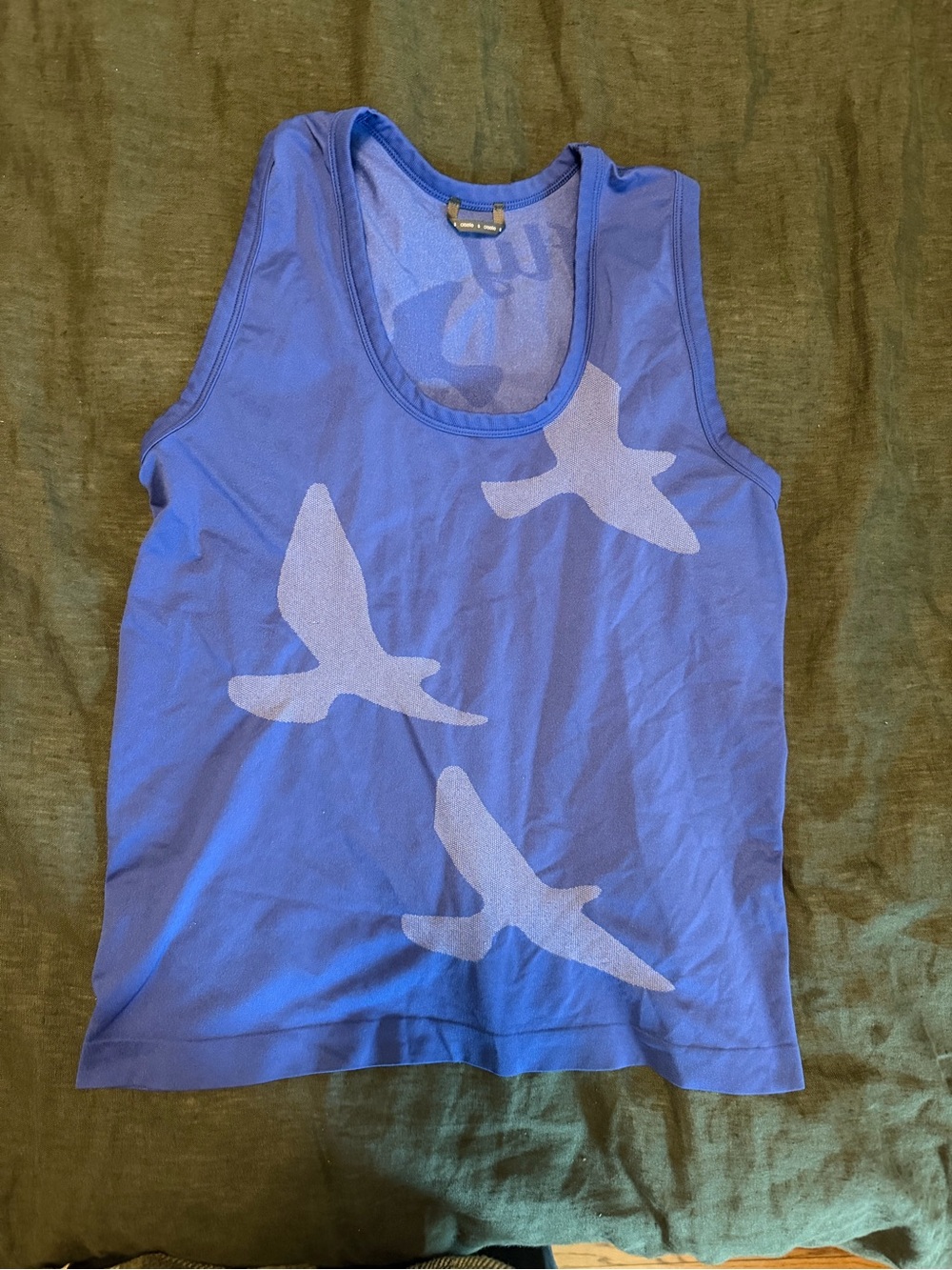 oiselle Purple Kids Tank with Bird Silhouette Print